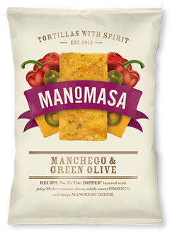 Manomasa Manchego & Green Olive Tortilla Chips 160g